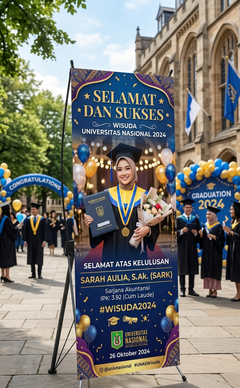 Memorable: Ucapkan Selamat dengan Cetak Banner Wisuda
